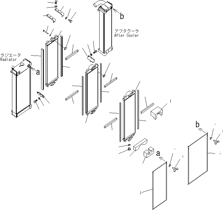 Excavators Komatsu / PC240LC-8K S/N K50001-UP(pc240l3u) / COOLING SYSTEM (OIL COOLER)(002002 : C0100-02A0)