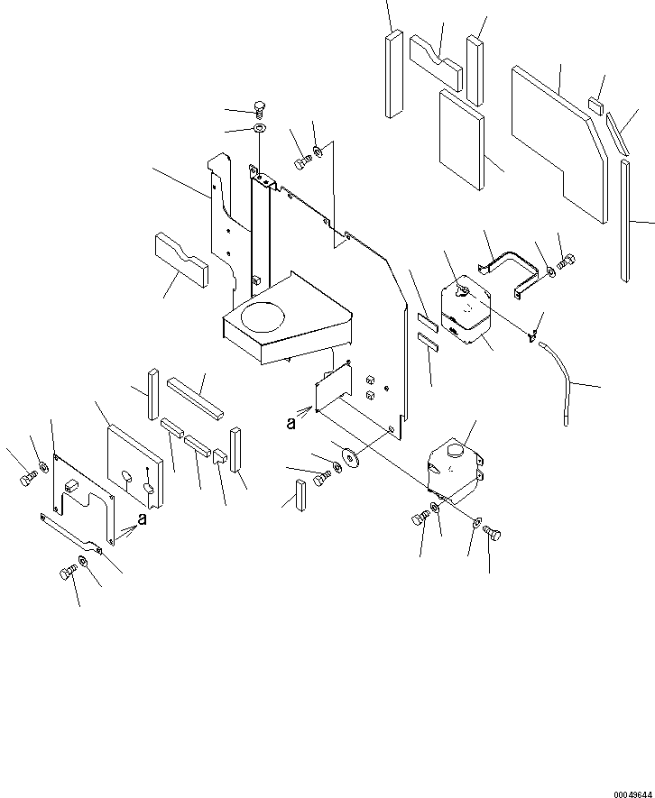 Excavators Komatsu / PC240LC-8K S/N K50001-UP(pc240l3u) / PARTITION (LEFT SIDE) (WITH AIR CONDITIONER) (# K50001-K50629)(009006 : M1150-01A0)