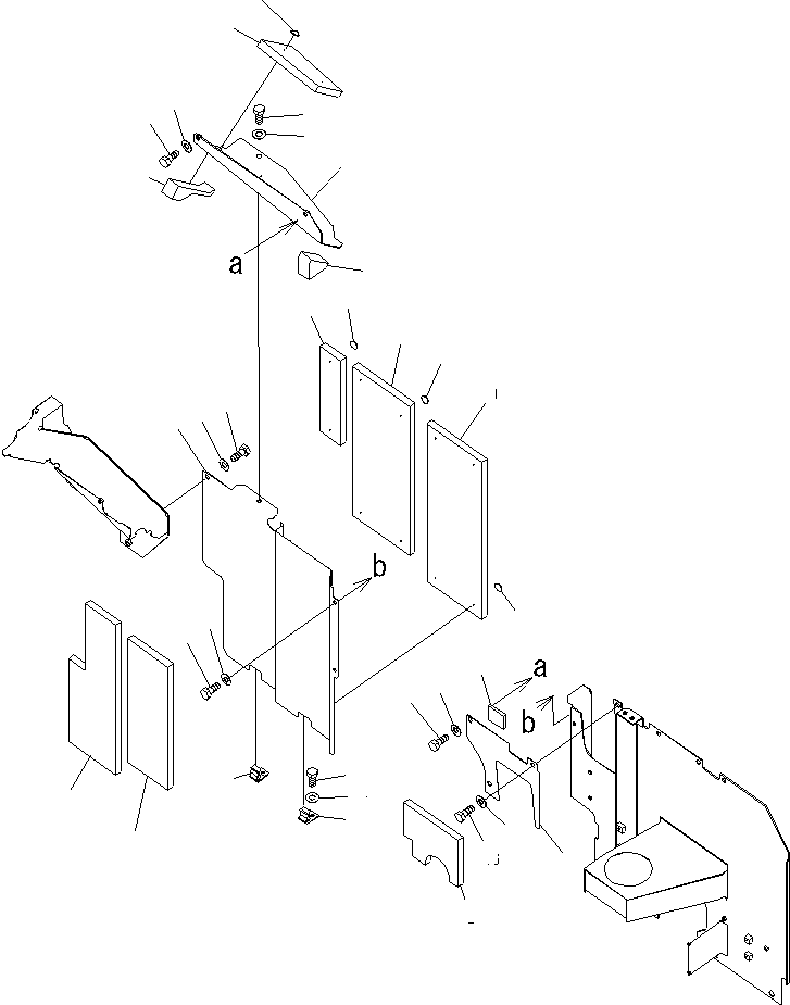 Excavators Komatsu / PC240LC-8K S/N K50001-UP(pc240l3u) / PARTITION (MIDDLE)(009009 : M1150-02A0)