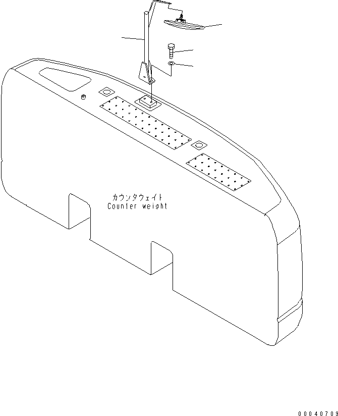Excavators Komatsu / PC240LC-8K S/N K50001-UP(pc240l3u) / REAR VIEW MIRROR (FOR COUNTER WEIGHT)(009018 : M1430-01A0)