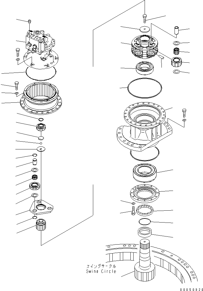 Excavators Komatsu / PC240LC-8K S/N K50001-UP(pc240l3u) / SWING MACHINERY (MOTOR AND MACHINERY)(010002 : N1210-01A0)