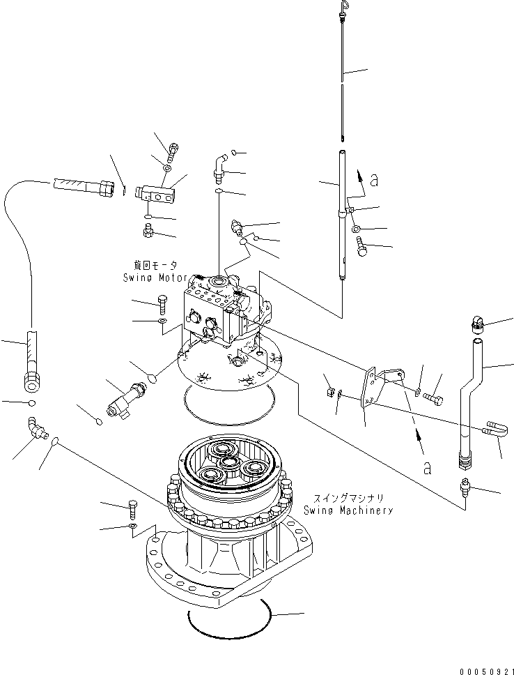 Excavators Komatsu / PC240LC-8K S/N K50001-UP(pc240l3u) / SWING MACHINERY (GAUGE AND DRAIN PIPING)(#.-)(010004 : N1210-02A0A)