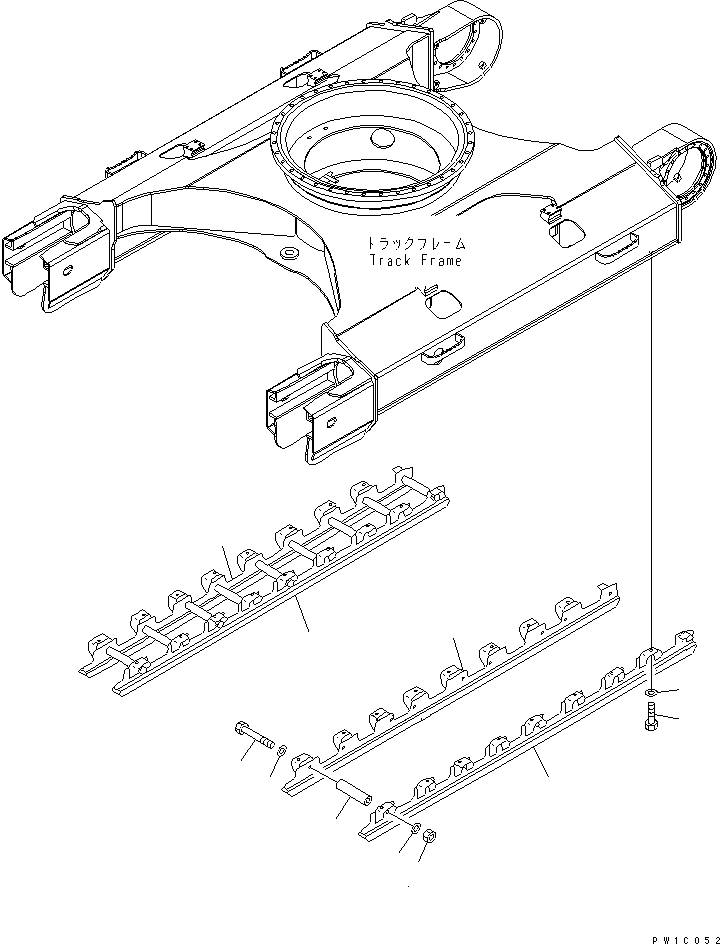 Excavators Komatsu / PC240LC-8K S/N K50001-UP(pc240l3u) / TRACK FULL ROLLER GUARD (LC) (NLC)(012018 : R1200-01A3)