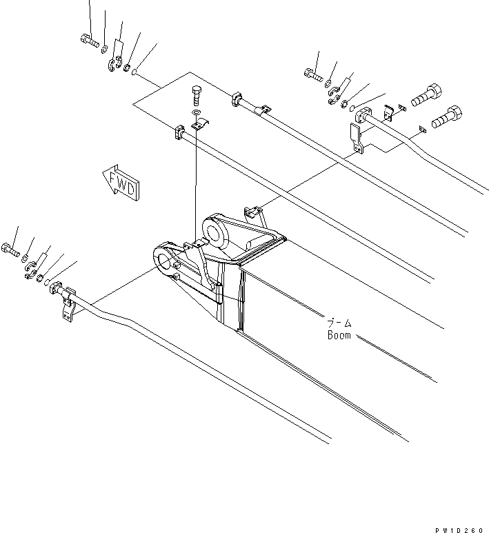 Excavators Komatsu / PC240LC-8K S/N K50001-UP(pc240l3u) / ARM LESS (BLIND CAP FOR BUCKET AND 1-ATTACHMENT LINE)(016005 : W1201-01A0)