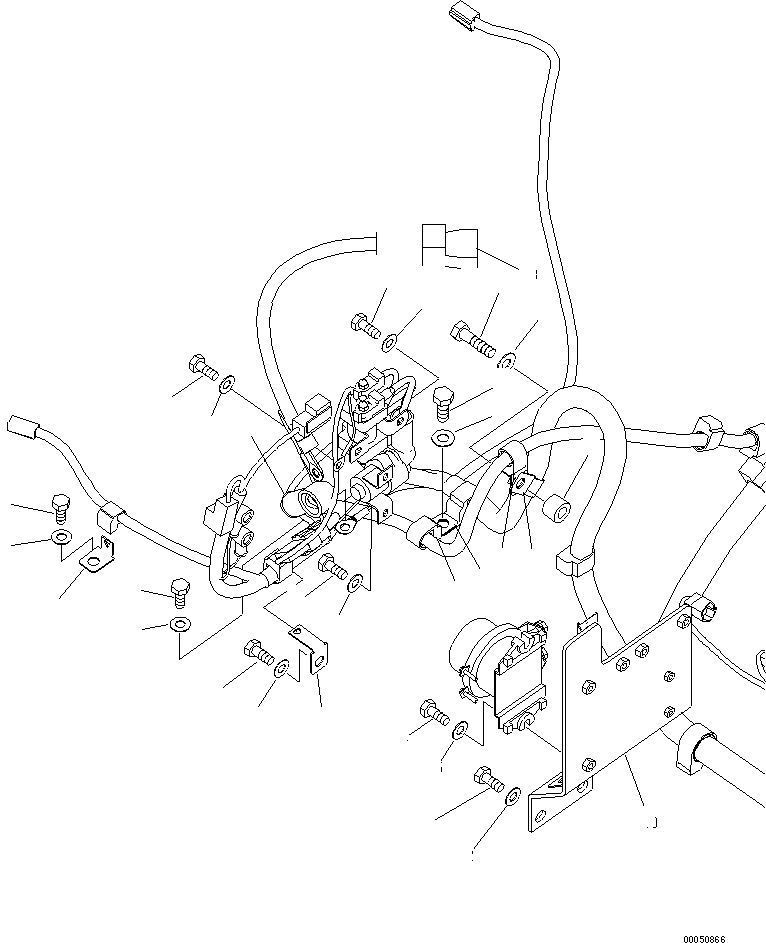 Komatsu parts book diagram for PC240NLC-8K S/N K50001-UP: WIRING (STARTING HARNESS) (#K50001-K51034)