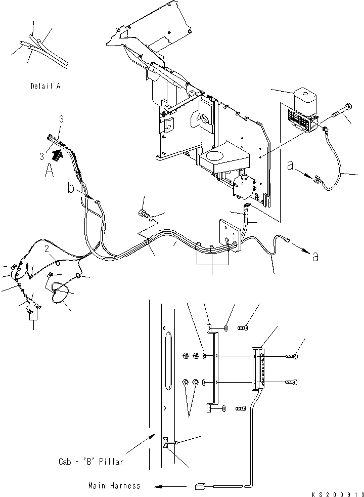 Komatsu parts book diagram for PC240NLC-8K S/N K50001-UP: BASE MACHINE AUTO GREASE PARTS(#K50630-)