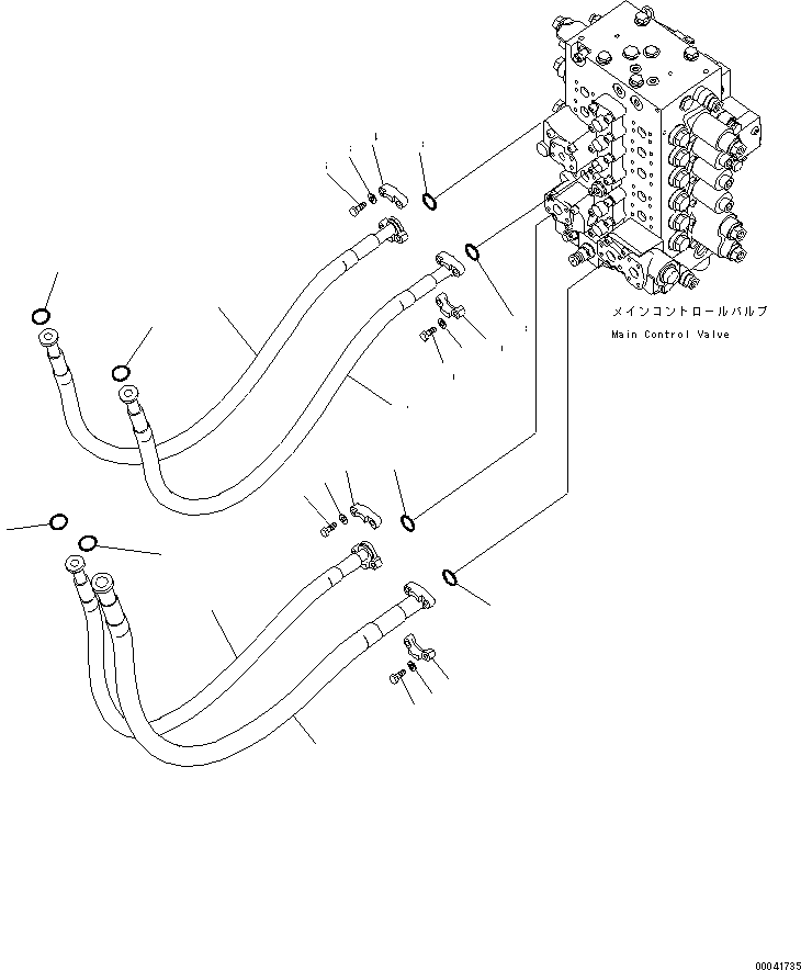 Komatsu parts book diagram for PC240NLC-8K S/N K50001-UP: ARM AND BUCKET LINE
