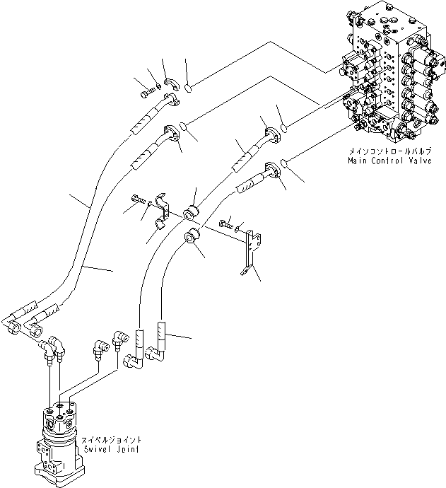 Komatsu parts book diagram for PC240NLC-8K S/N K50001-UP: TRAVEL LINES