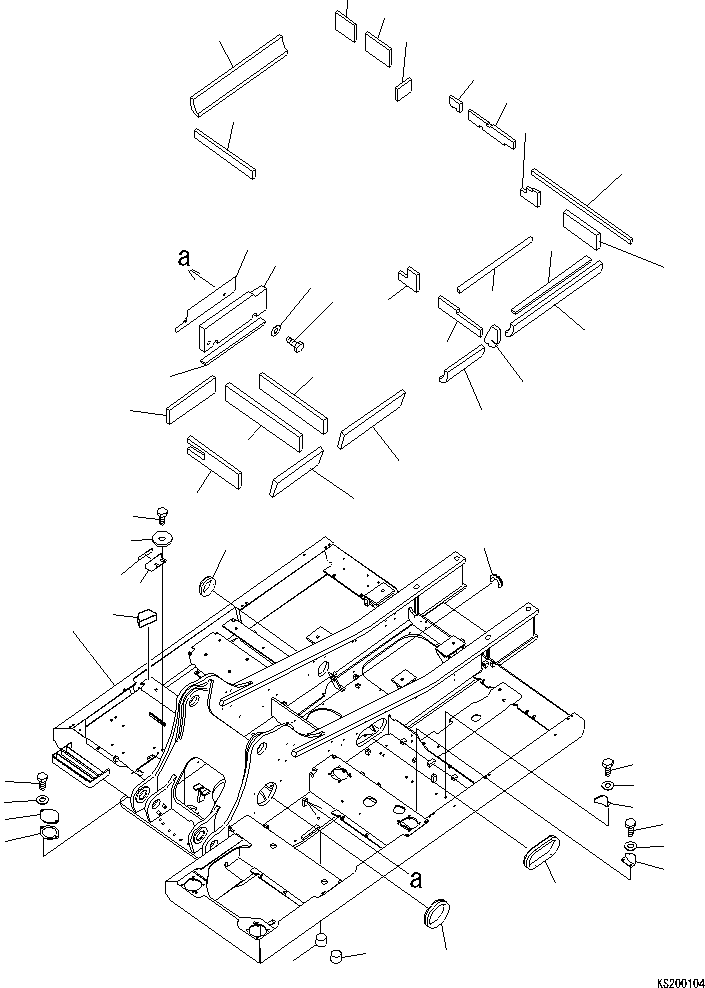 Komatsu parts book diagram for PC240NLC-8K S/N K50001-UP: REVOLVING FRAME (DEMOLITION BASE)