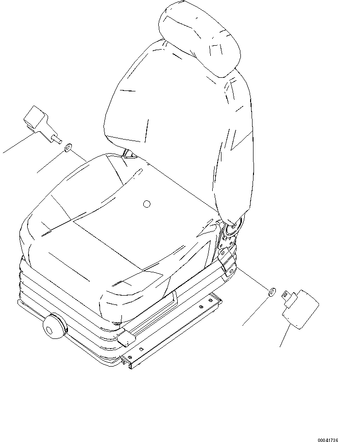 Komatsu parts book diagram for PC240NLC-8K S/N K50001-UP: SEAT BELT (48MM WIDE)