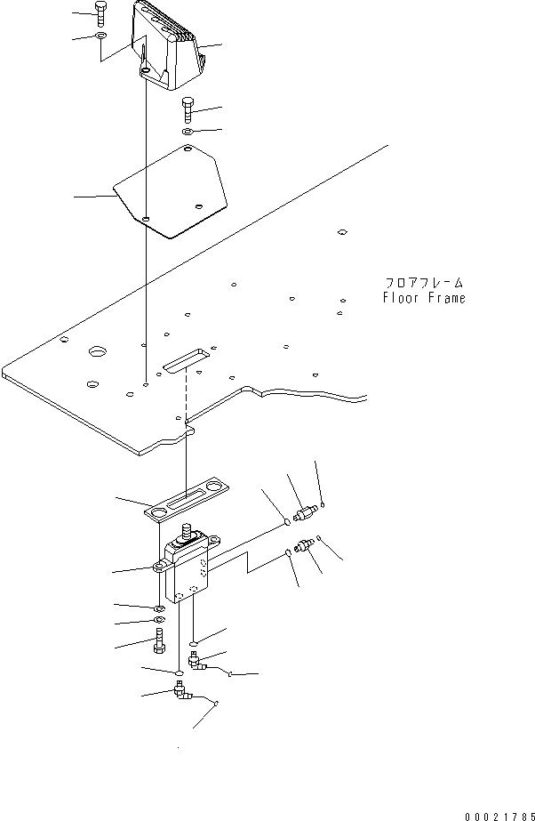 Komatsu parts book diagram for PC240NLC-8K S/N K50001-UP: FLOOR FRAME (FOOT REST) (R.H.) (2 PB)