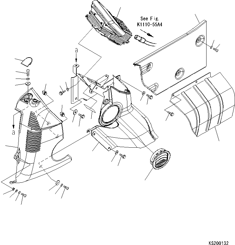 Komatsu parts book diagram for PC240NLC-8K S/N K50001-UP: FLOOR FRAME (OPERATORґS CAB) (MONITOR SYSTEM)