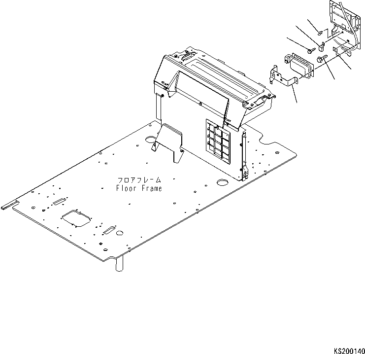 Komatsu parts book diagram for PC240NLC-8K S/N K50001-UP: FLOOR FRAME (OPERATORґS CAB) (RELAY) (ROOF WINDOW WIPER) (DEMOLITION BASE)