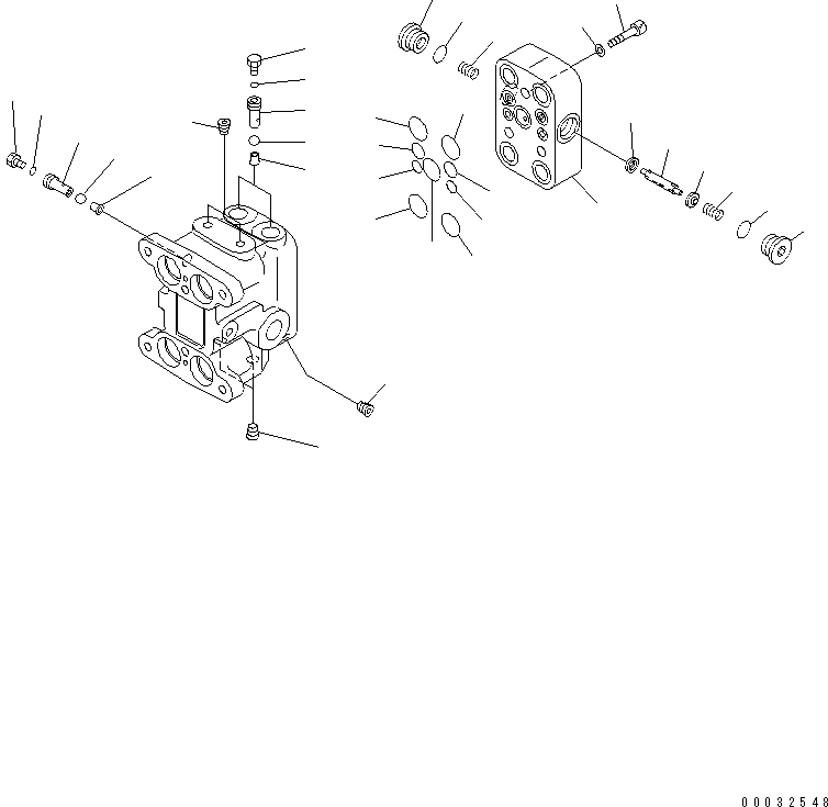 Komatsu parts book diagram for PC240NLC-8K S/N K50001-UP: FLOOR FRAME (TRAVEL CONTROL VALVE, 2/2)