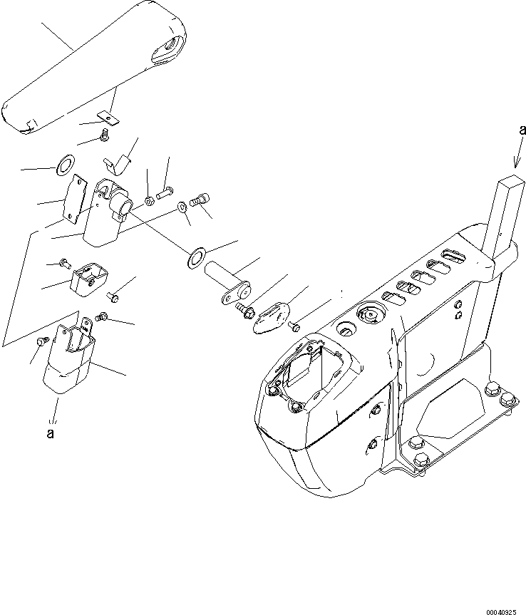 Komatsu parts book diagram for PC240NLC-8K S/N K50001-UP: FLOOR FRAME (ARM REST, R.H.)