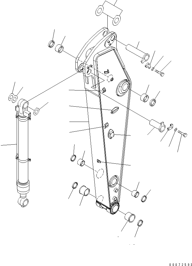 Komatsu parts book diagram for PC240NLC-8K S/N K50001-UP: ARM (2.0M) (#K50630-)