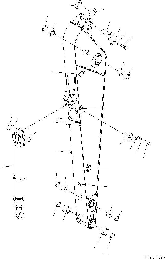 Komatsu parts book diagram for PC240NLC-8K S/N K50001-UP: ARM (3.5M) (#K50630-)