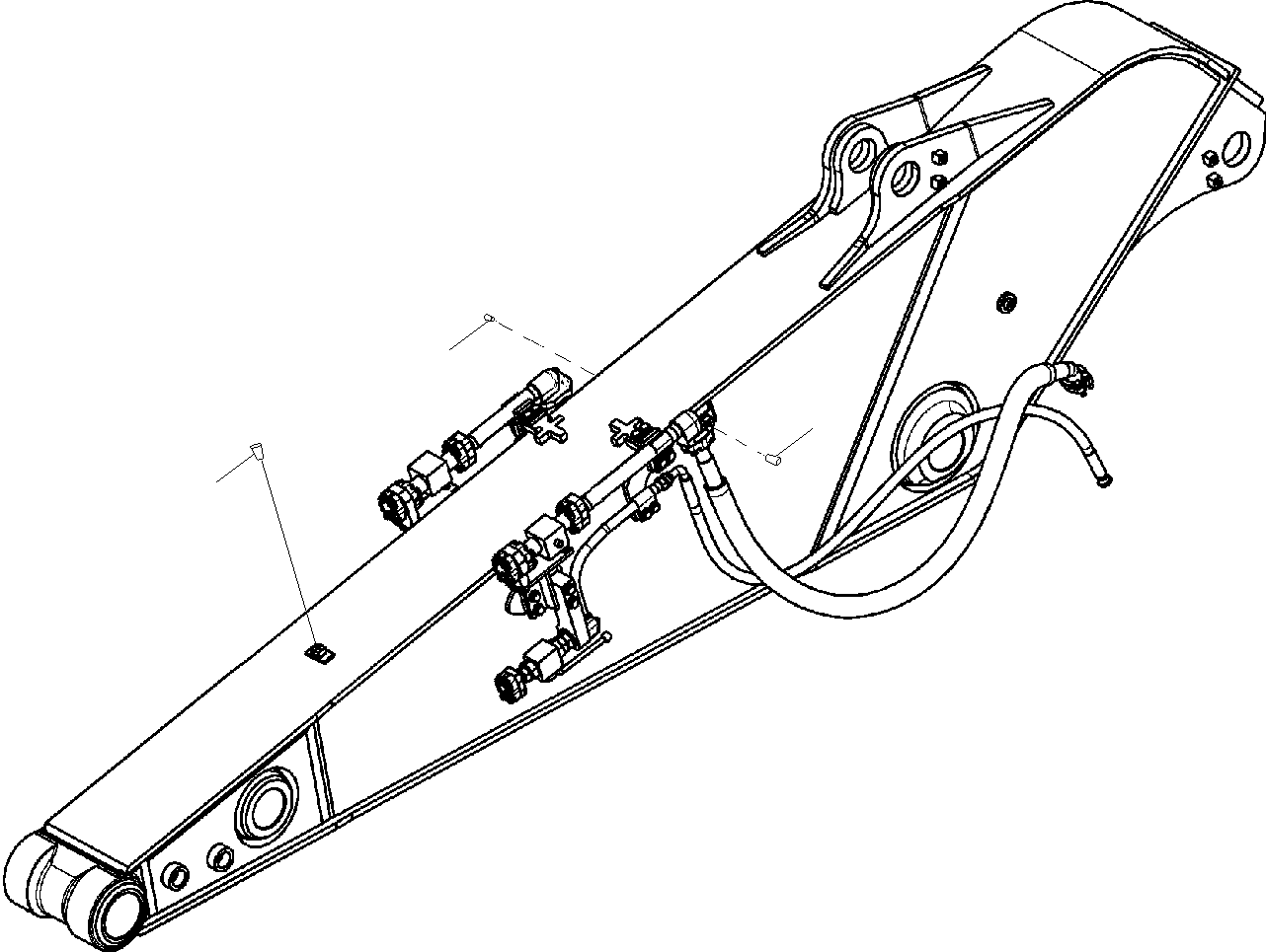 Komatsu parts book diagram for PC240NLC-8K S/N K50001-UP: QUICK COUPLER-LESS (BLANKING PARTS) (2.5M ARM)