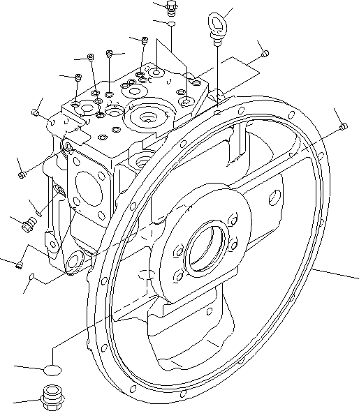 Komatsu parts book diagram for PC240NLC-8K S/N K50001-UP: MAIN PUMP (1/11)