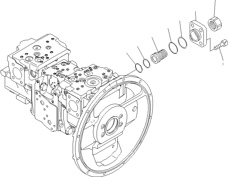 Komatsu parts book diagram for PC240NLC-8K S/N K50001-UP: MAIN PUMP (5/11)