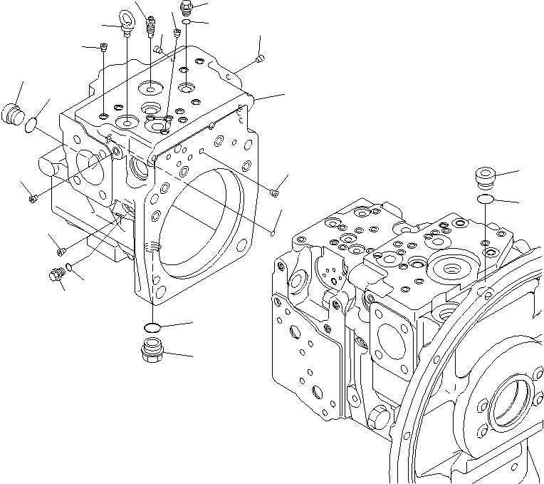 Komatsu parts book diagram for PC240NLC-8K S/N K50001-UP: MAIN PUMP (6/11)