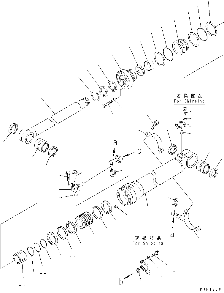 Komatsu parts book diagram for PC240NLC-8K S/N K50001-UP: BOOM CYLINDER