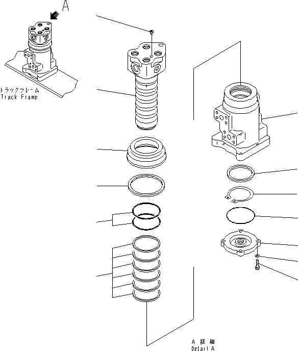 Komatsu parts book diagram for PC240NLC-8K S/N K50001-UP: SWIVEL JOINT