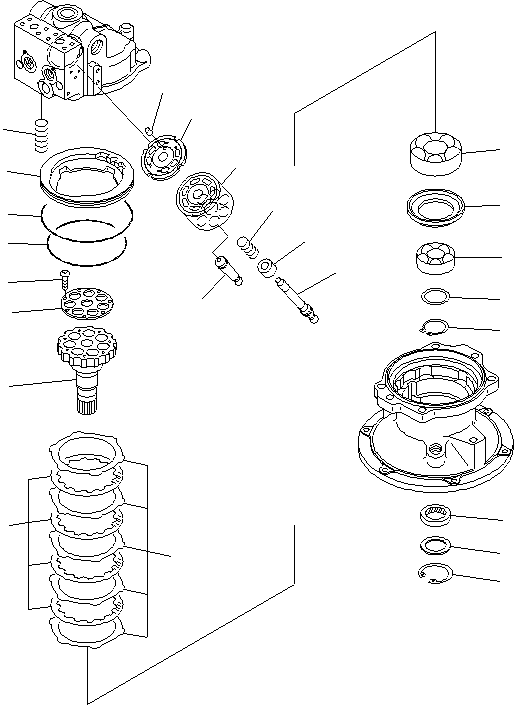 Excavators Komatsu / PC240NLC-8K S/N K50001-UP(pc240n2u) / SWING MOTOR (2/3)(#K50001-K50283)(017028 : Y1640-02A0)