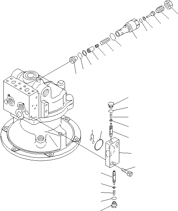 Komatsu parts book diagram for PC240NLC-8K S/N K50001-UP: SWING MOTOR (3/3)(#K50001-K50283)