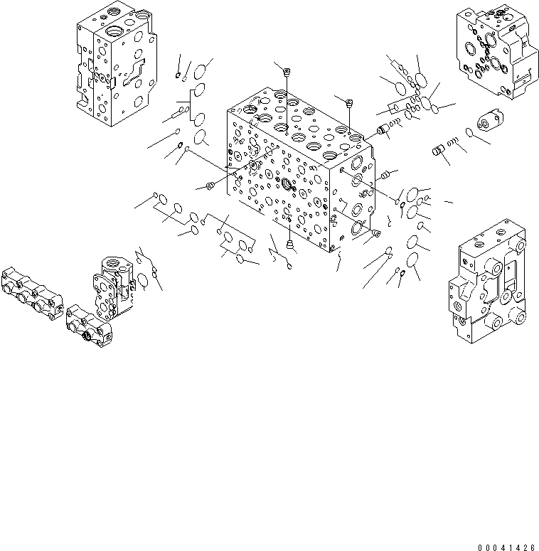 Komatsu parts book diagram for PC240NLC-8K S/N K50001-UP: MAIN VALVE (1-ACTUATOR) (5/19)