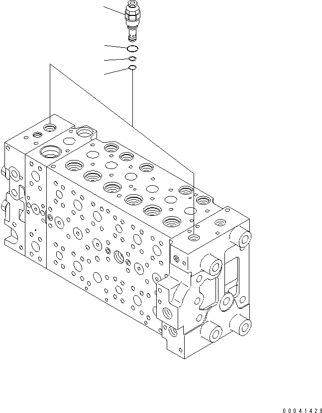 Komatsu parts book diagram for PC240NLC-8K S/N K50001-UP: MAIN VALVE (1-ACTUATOR) (9/19)