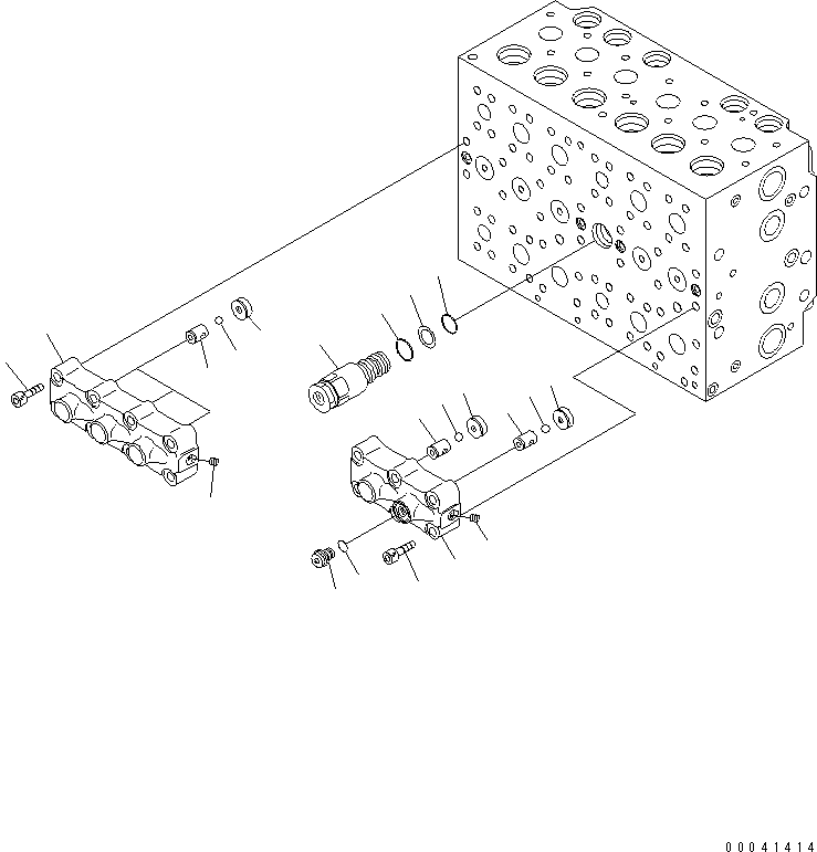 Komatsu parts book diagram for PC240NLC-8K S/N K50001-UP: MAIN VALVE (2-ACTUATOR) (10/21)