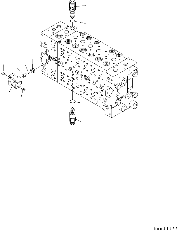 Komatsu parts book diagram for PC240NLC-8K S/N K50001-UP: MAIN VALVE (1-ACTUATOR) (18/19)
