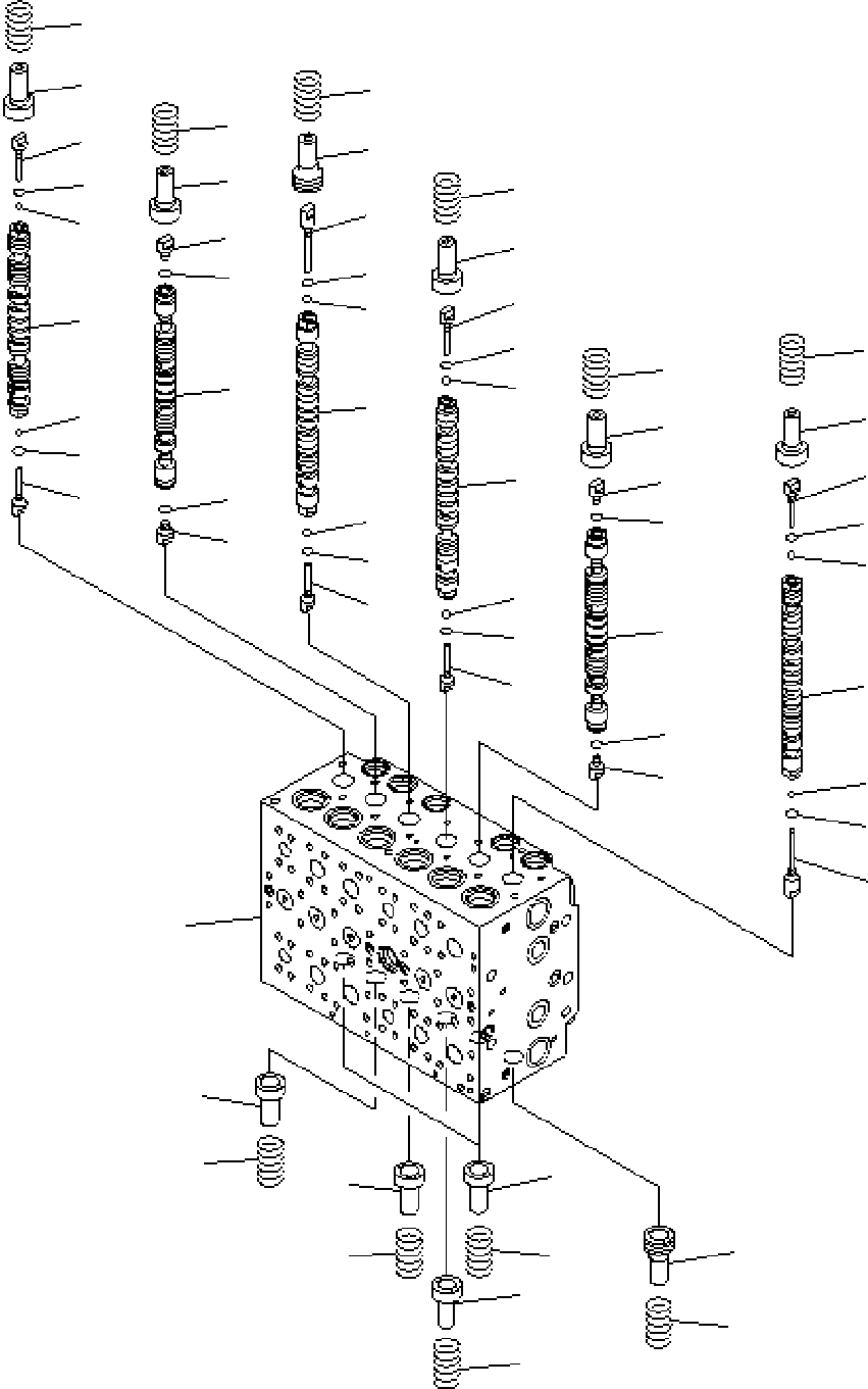 Komatsu parts book diagram for PC240NLC-8K S/N K50001-UP: MAIN VALVE (FOR 2-PIECE BOOM) (1 ACTUATOR) (1/21)