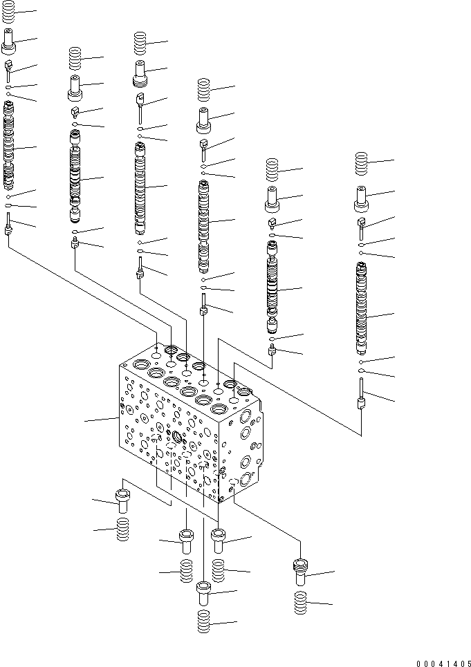 Komatsu parts book diagram for PC240NLC-8K S/N K50001-UP: MAIN VALVE (FOR 2-PIECE BOOM) (2 ACTUATOR) (1/23)