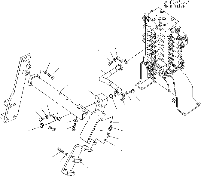 Excavators Komatsu / PC240LC/NLC-8 18M SUPER LONG FRONT S/N K50001-UP(pc240sl8) / ATTACHMENT LINE (MAIN L.H.) (1 ACTUATOR)(150370 : 150370)