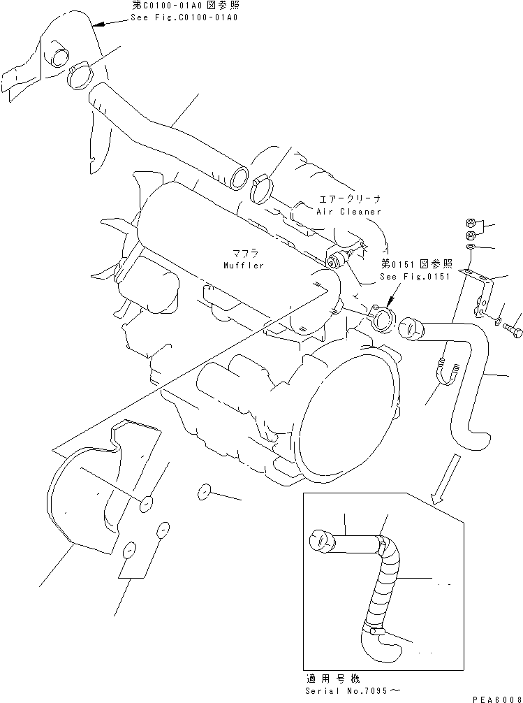 Excavators Komatsu / PC25-1 S/N 1001-UP(pc25-1c) / ENGINE RELATED PARTS(030020 : B0100-02A0)