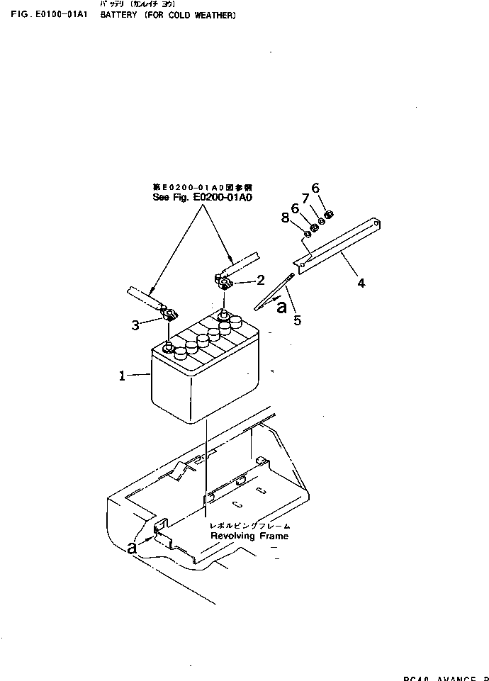 Excavators Komatsu / PC25-1 S/N 1001-UP(pc25-1c) / BATTERY (FOR COLD WEATHER)(120020 : E0100-01A1)