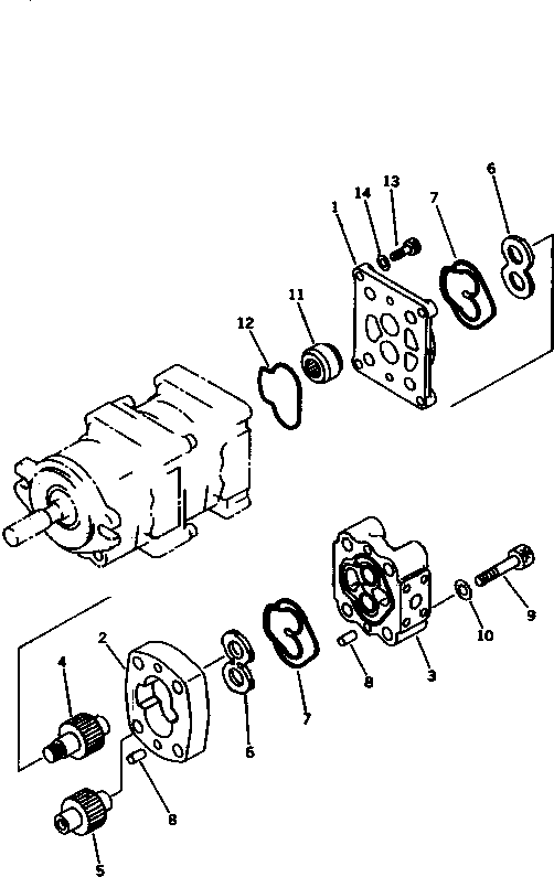 Excavators Komatsu / PC25-1 S/N 1001-UP(pc25-1c) / HYDRAULIC PUMP (3/3)(150110 : H0210-53A1)