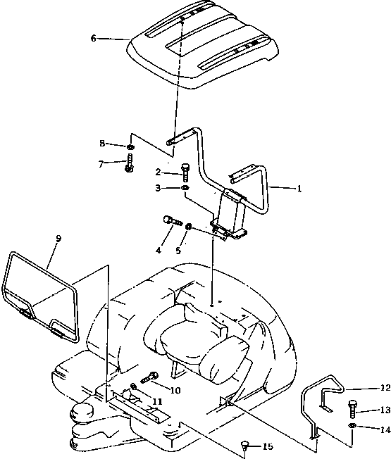 Excavators Komatsu / PC25-1 S/N 1001-UP(pc25-1c) / CANOPY(210110 : K0410-01A0)