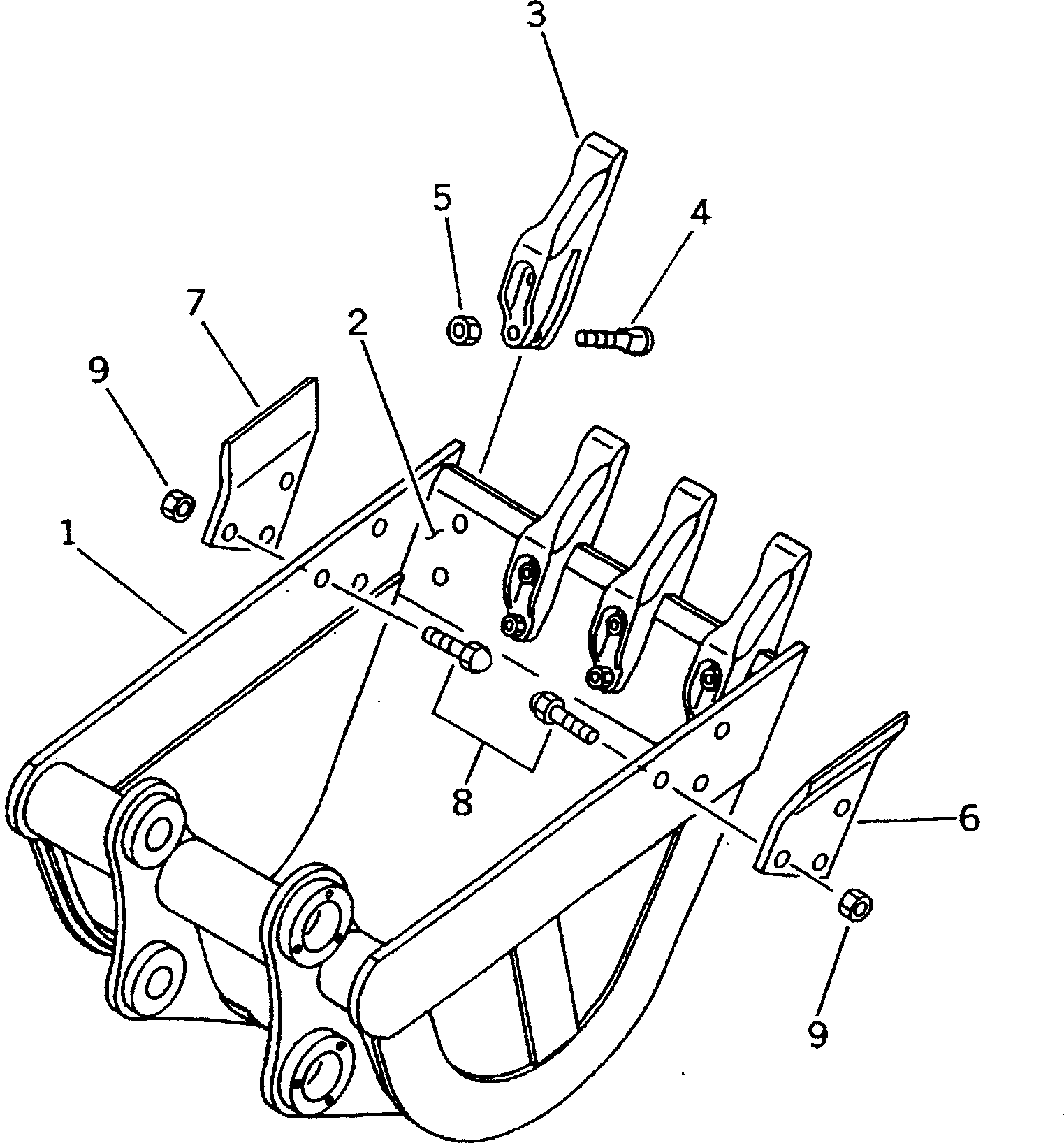Excavators Komatsu / PC25-1 S/N 1001-UP(pc25-1c) / REINFORCED BUCKET ? 0.08M3 (MINI 0.14M3) 500MM(360130 : T1510-01A1)