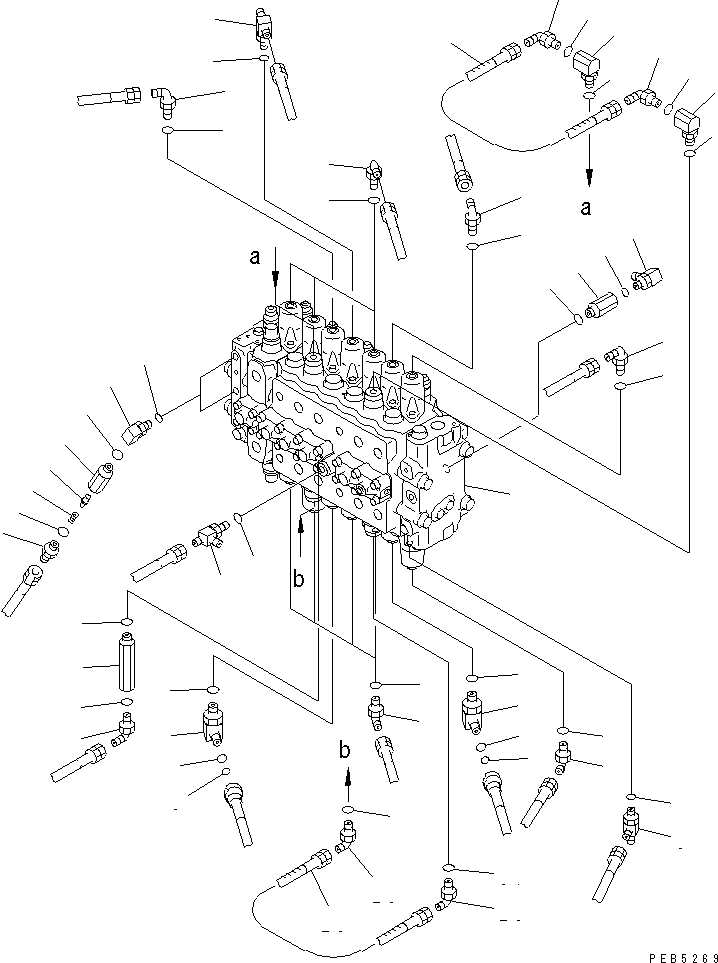 Excavators Komatsu / PC250HD-6Z S/N 10001-UP (Custom Spec.)(pc250hdc) / MAIN VALVE (VALVE) (1 ACTUATOR)(150020 : H0120-01A6C)