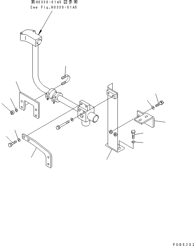 Excavators Komatsu / PC250HD-6Z S/N 10001-UP (Custom Spec.)(pc250hdc) / RETURN LINE (BRACKET)(150100 : H0330-03A5)