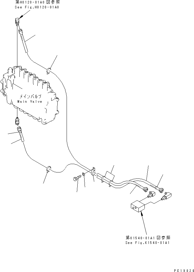 Excavators Komatsu / PC250HD-6Z S/N 10001-UP (Custom Spec.)(pc250hdc) / PPC MAIN LINE (PPC MAIN LINES) (1 ACTUATOR)(150300 : H1840-02A1)