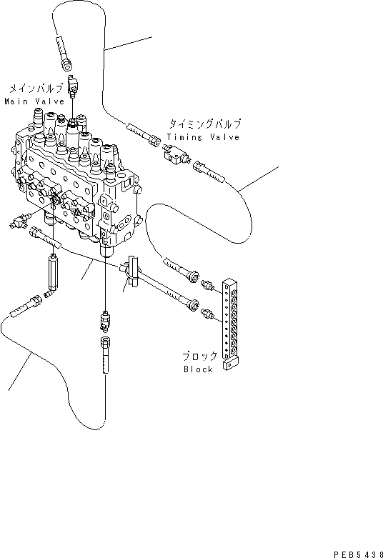 Excavators Komatsu / PC250HD-6Z S/N 10001-UP (Custom Spec.)(pc250hdc) / PPC MAIN LINE (TIMMING VALVE HOSE)(150310 : H1840-03A0B)