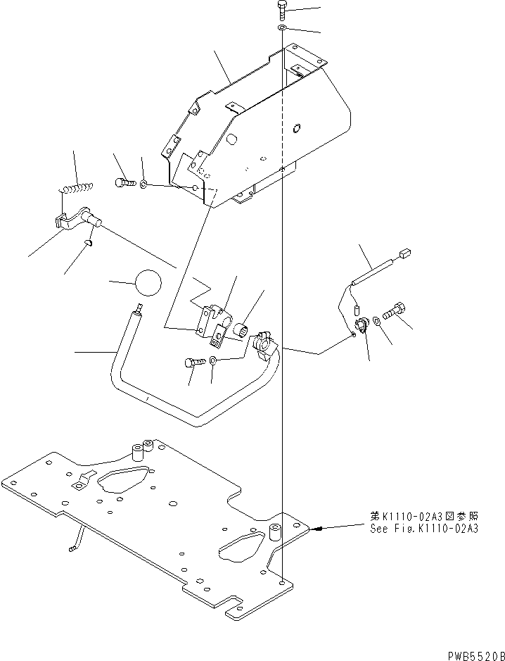 Excavators Komatsu / PC250HD-6Z S/N 10001-UP (Custom Spec.)(pc250hdc) / FLOOR FRAME (LEFT STAND) (STAND AND SAFETY LOCK VALVE)(210170 : K1110-03A3)
