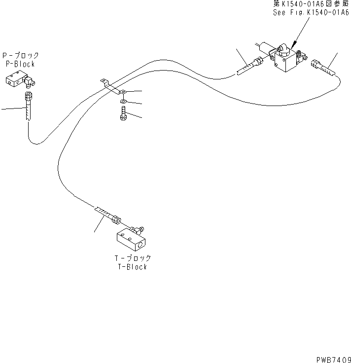 Excavators Komatsu / PC250HD-6Z S/N 10001-UP (Custom Spec.)(pc250hdc) / FLOOR FRAME (PPC WORK LINE) (EPC VALVE LINE)(210260 : K1110-15A3)