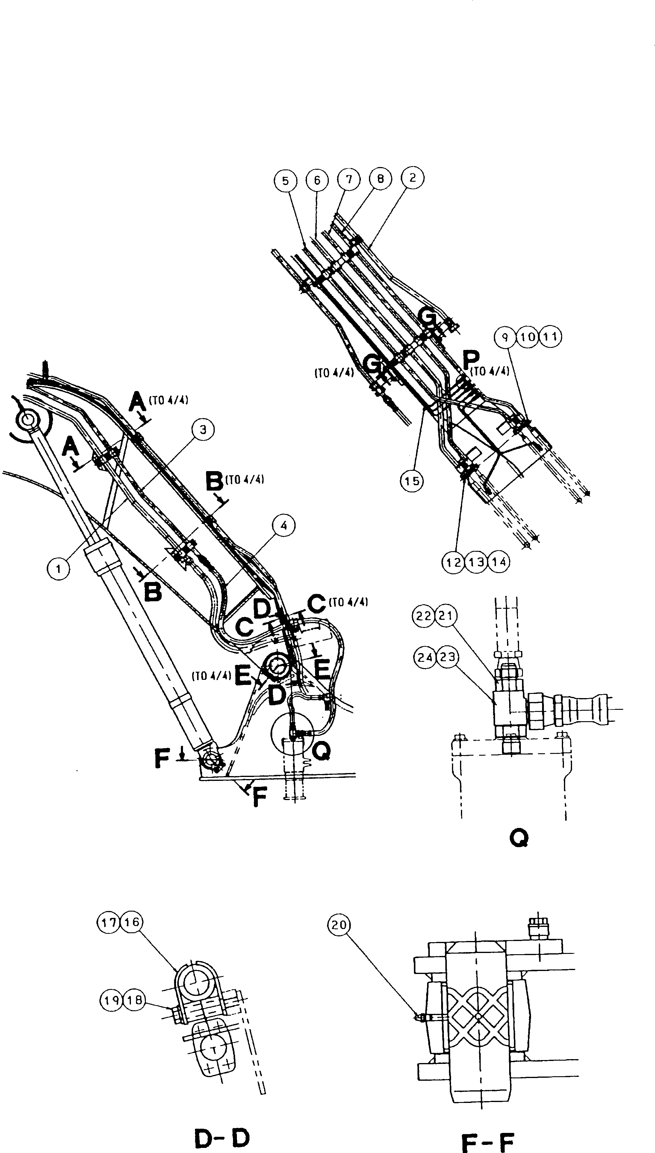 Excavators Komatsu / PC250HD-6Z S/N 10001-UP (Custom Spec.)(pc250hdc) / BOOM (3/4)(360030 : T1110-03A0)