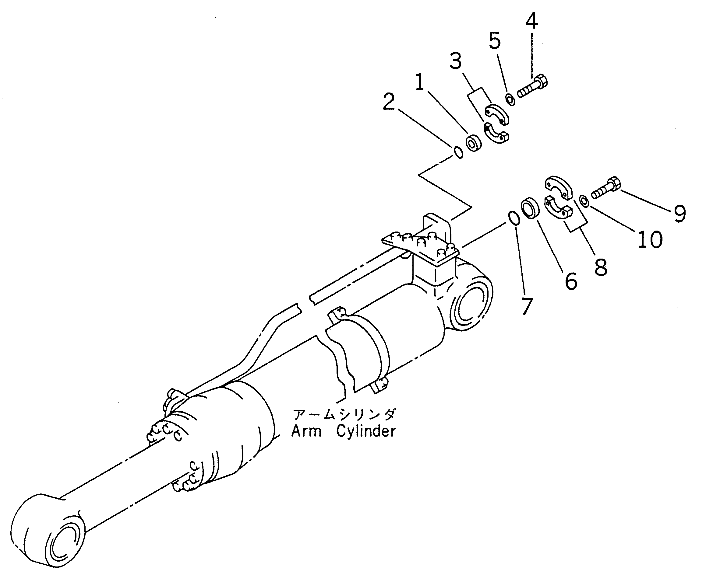 Excavators Komatsu / PC250HD-6Z S/N 10001-UP (Custom Spec.)(pc250hdc) / ARM CYLINDER (FOR COMPONENT)(360090 : T1140-02A1)