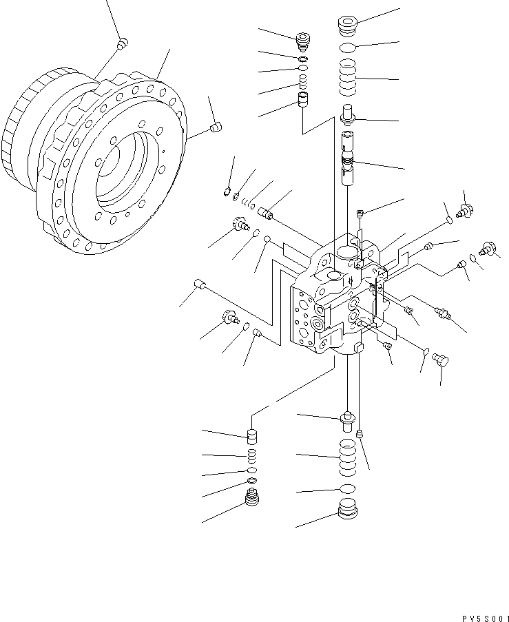 Excavators Komatsu / PC250HD-6Z S/N 10001-UP (Custom Spec.)(pc250hdc) / TRAVEL MOTOR (1/3)(480230 : Y1641-01A0)